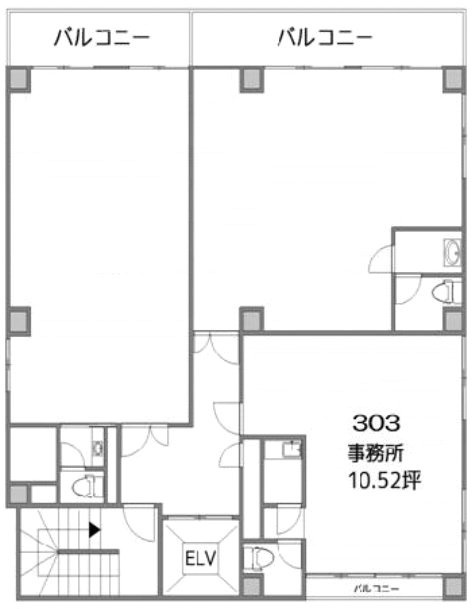 第2北條ビル303 間取り図