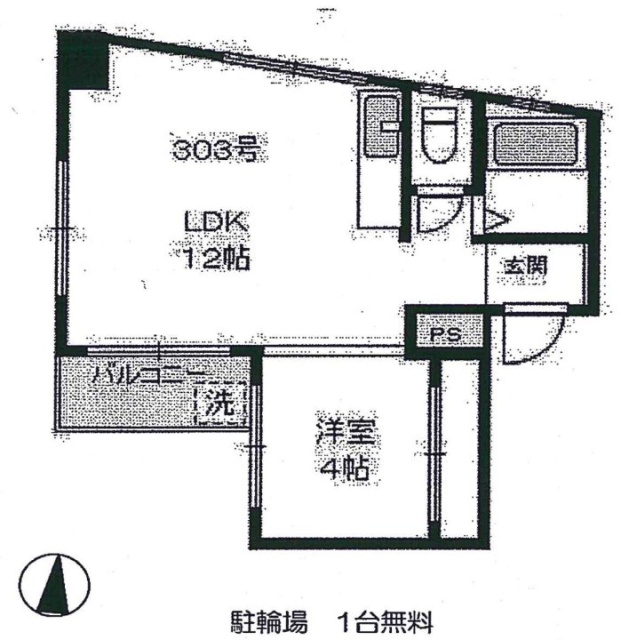 ヒルズバレイ(日本綜合地所御茶ノ水)ビル303 間取り図