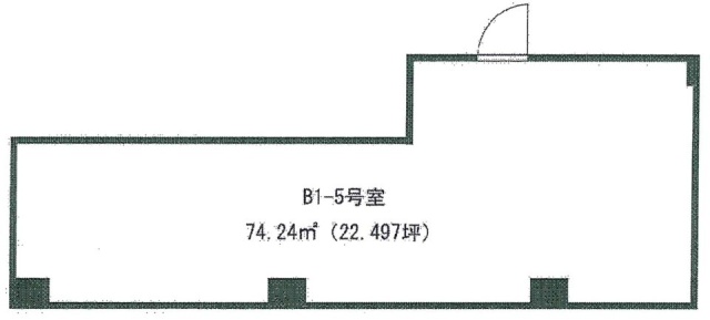 新宿QフラットビルB1-5 間取り図