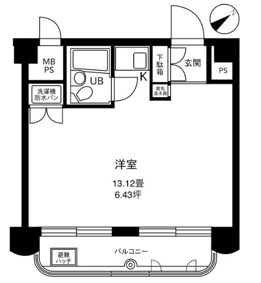 キャッスルマンション代官山6F 間取り図