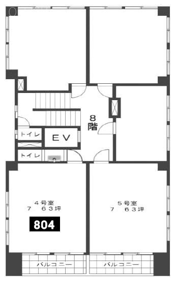 17山京ビル804 間取り図