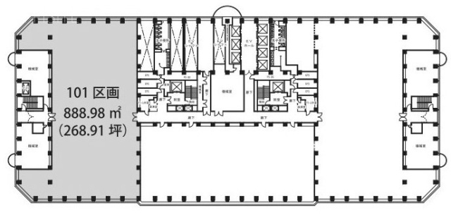 新宿アイランドタワー25101 間取り図