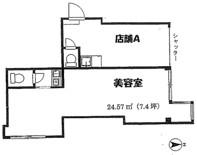 カーサ北千束ビルA 間取り図