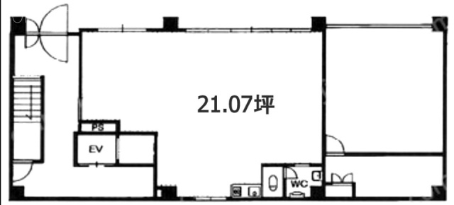 浜町パークサイドビル1F 間取り図
