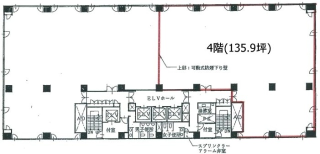 森永乳業港南ビル4F 間取り図