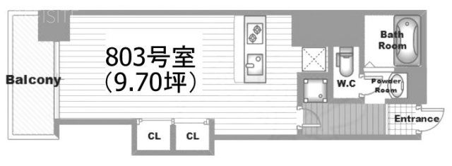高田馬場ヒルサイドパレス803 間取り図