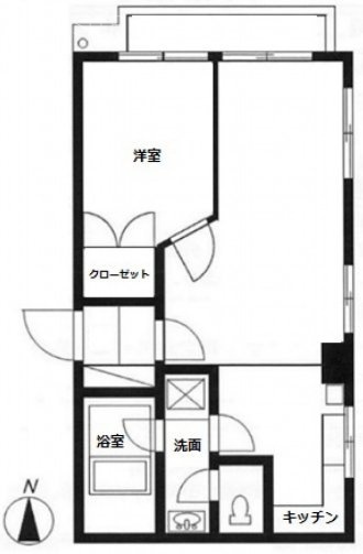 池之端ヒロ・ハイツ401 間取り図