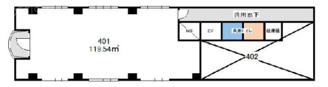 静屋(しずかや)ビル401 間取り図