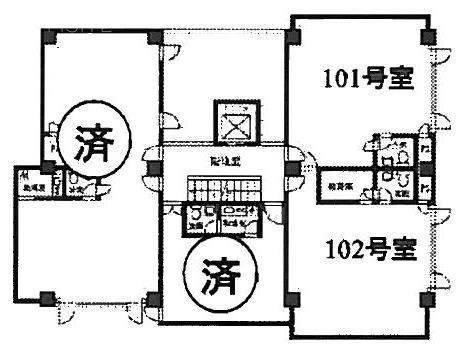 エルオフィス神宮前101.102 間取り図