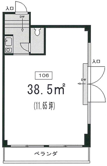 第8高野ビル106 間取り図