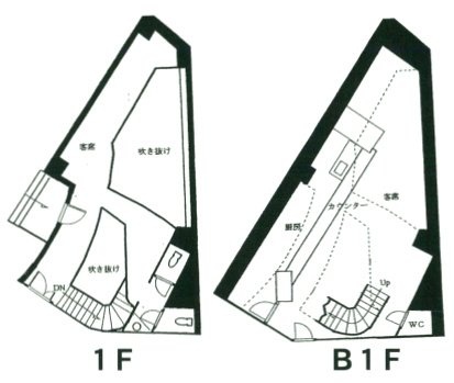 SK PLAZAⅡB1F～1F 間取り図