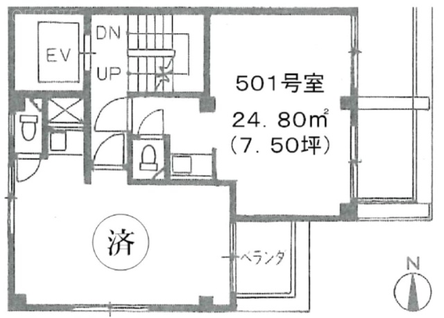 三栄ビル501 間取り図