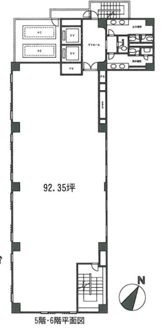 伊場仙ビル5F 間取り図