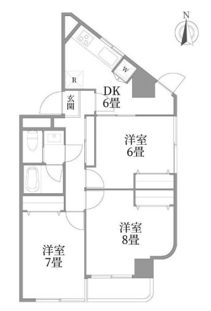 コンド恵比寿601 間取り図