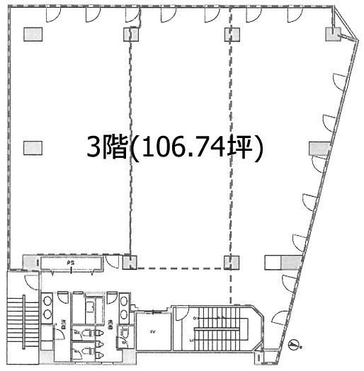 長者町デュオビル3F 間取り図