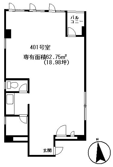 島幸ビル401 間取り図