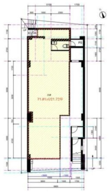 水戸駅前ビル1F 間取り図