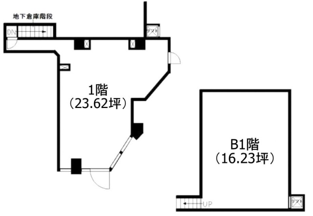 ライオンズマンション鶯谷B1F～1F 間取り図