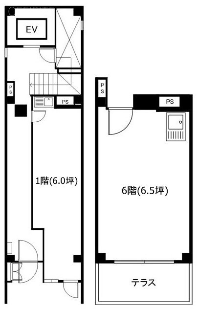 木下ビル1F・6F 間取り図
