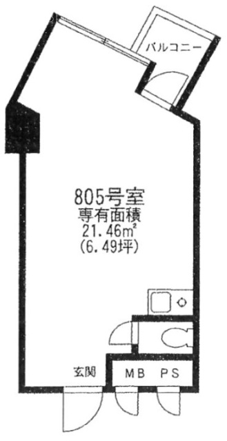 青山アルコープ805 間取り図