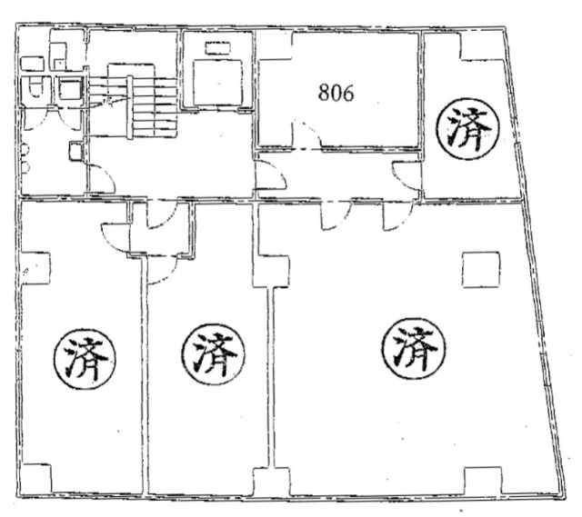 友野本社ビル806 間取り図