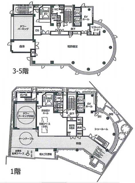 (仮)北池袋ビル本館B1F～8F 間取り図