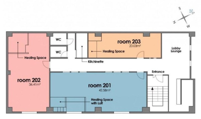 ルームス・ヒガ平和島202 間取り図