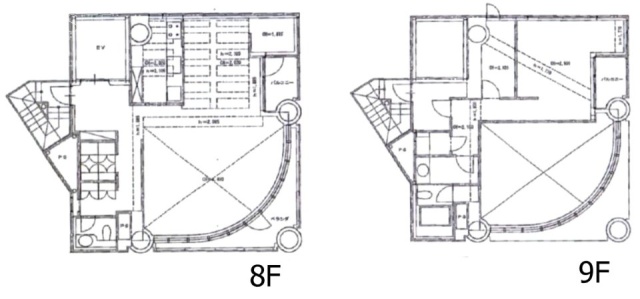 目黒ベガタワー8F~9F 間取り図