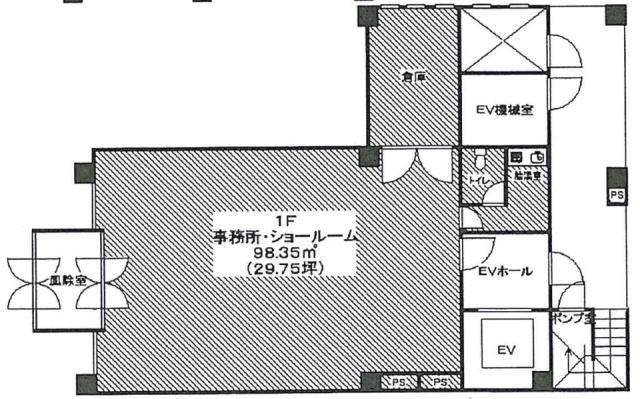 南平台パシフィックビル1F 間取り図