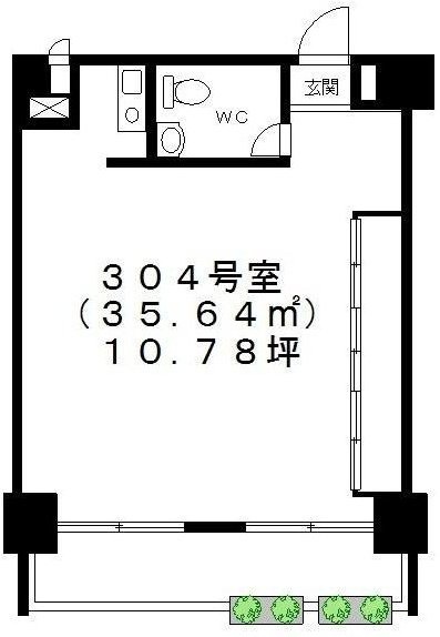 チサンマンション原宿304 間取り図