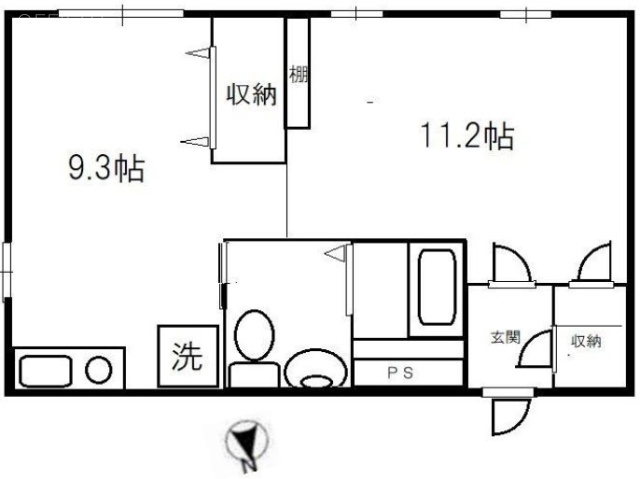 ヴィラ外苑B 間取り図