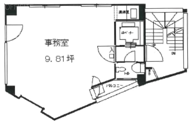 門前仲町CBタワー5ビル3F 間取り図