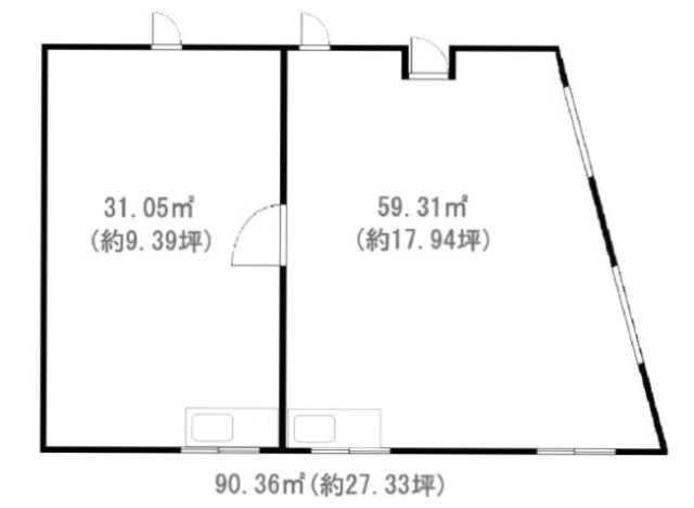 成田ビル3F 間取り図