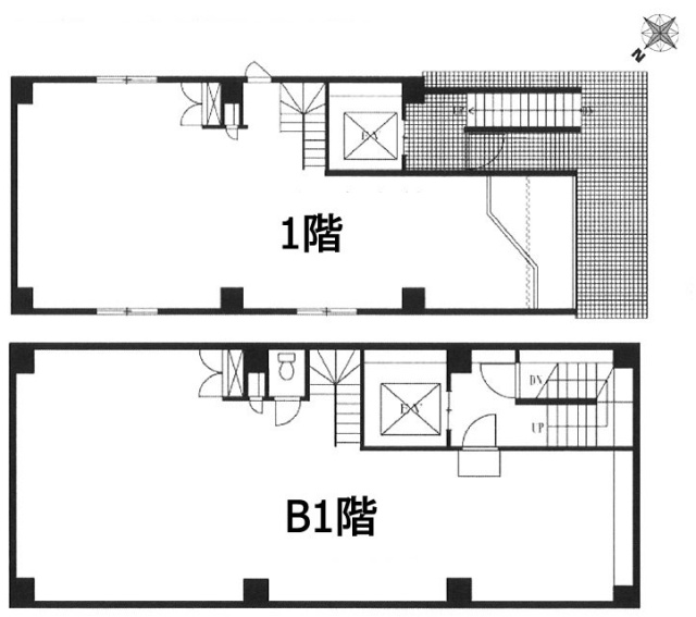 YS1ビルB1F～1F 間取り図