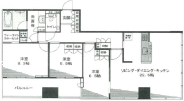 東京タイムズタワー25F 間取り図