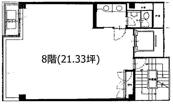 木村実業第2ビル8F 間取り図