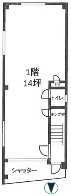 川市ビル1F 間取り図