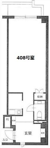 ワカヤギビル408 間取り図