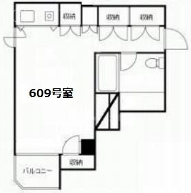 ロイヤル赤坂サルーン609 間取り図