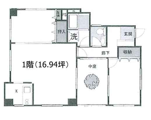 倉田貸事務所1F 間取り図