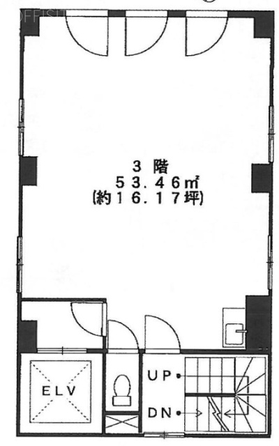 御苑K-1ビル3F 間取り図