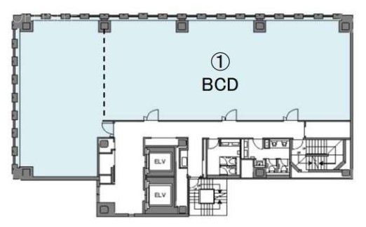 第3虎ノ門電気ビルBCD 間取り図