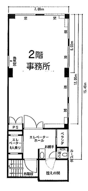 河合ビル2F 間取り図
