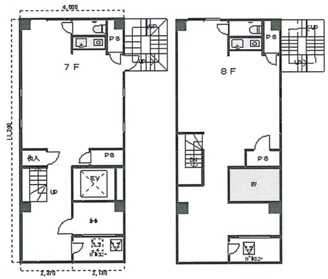 両銀東京ビル7F～8F 間取り図