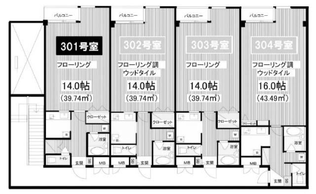 FRESCA神宮前301 間取り図