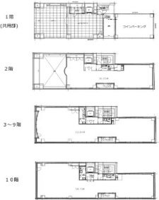 TOWA秋葉原1F～10F 間取り図