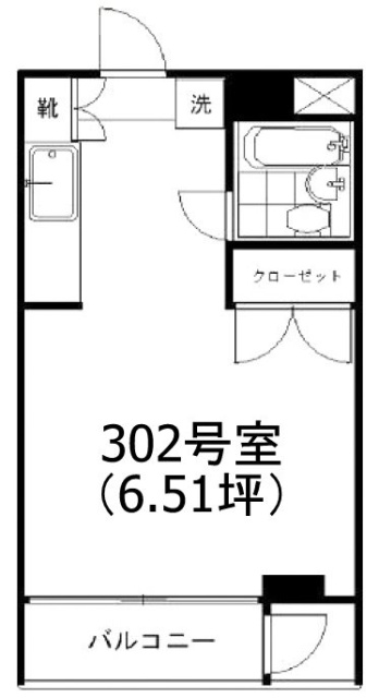 エフ六本木302 間取り図