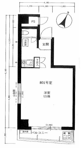 藤和日本橋人形町コープ801 間取り図