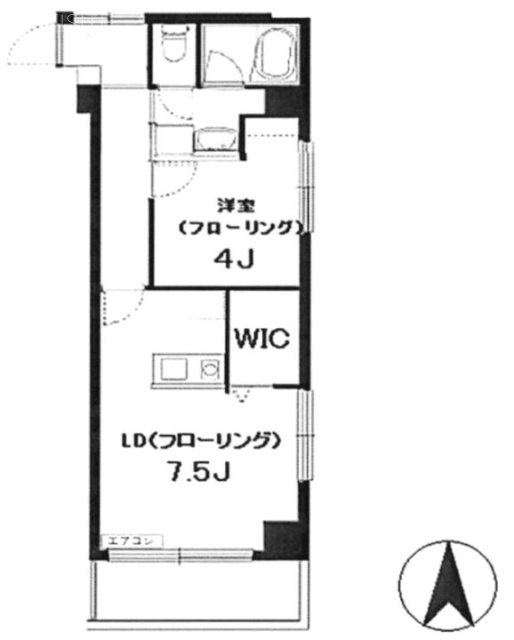 オーロラ三田707 間取り図