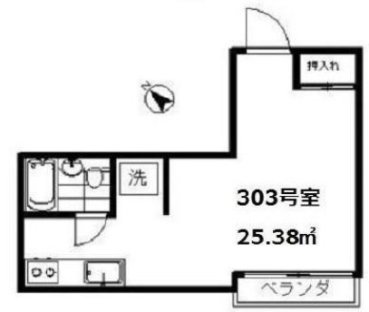 赤坂南部坂ハイツ303 間取り図